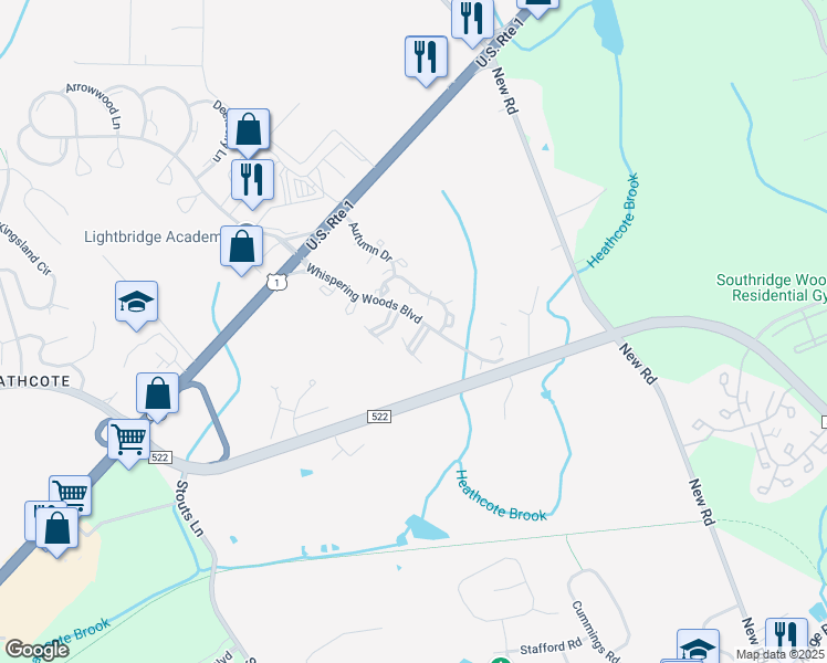 map of restaurants, bars, coffee shops, grocery stores, and more near 4151 Bayberry Court in South Brunswick Township
