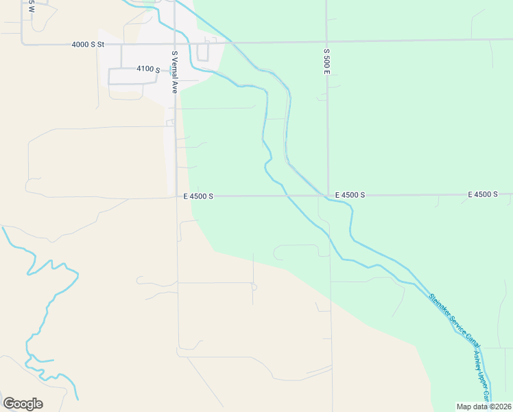 map of restaurants, bars, coffee shops, grocery stores, and more near 260 East 4500 South in Vernal