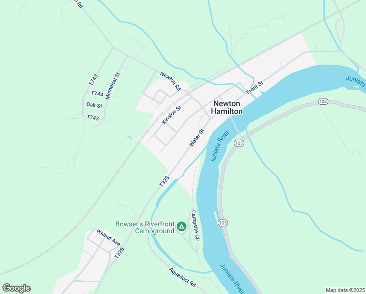 map of restaurants, bars, coffee shops, grocery stores, and more near 690 Water Street in Mount Union