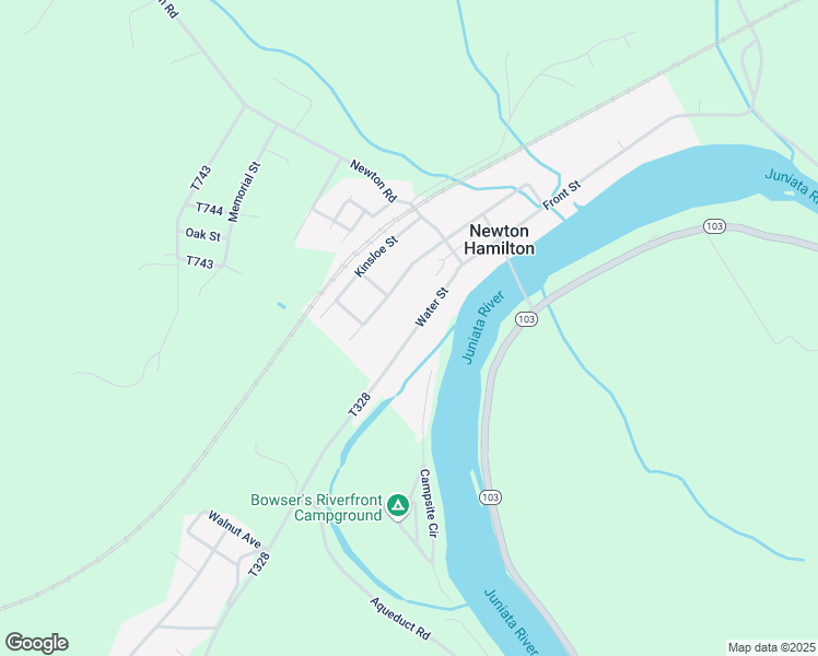 map of restaurants, bars, coffee shops, grocery stores, and more near 690 Water Street in Mount Union