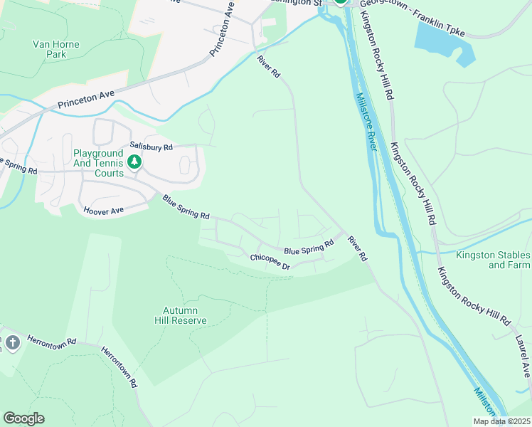 map of restaurants, bars, coffee shops, grocery stores, and more near 15G Andover Circle in Princeton