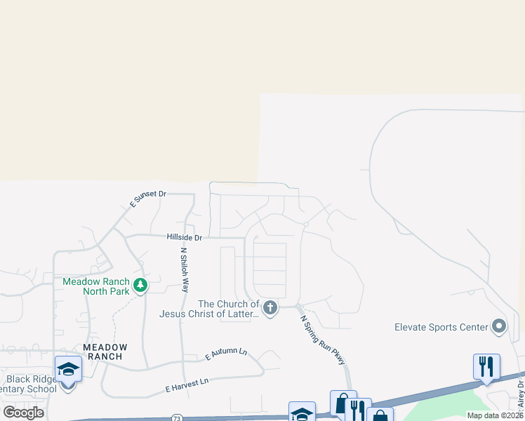 map of restaurants, bars, coffee shops, grocery stores, and more near 3348 Summer Fallow Drive in Eagle Mountain