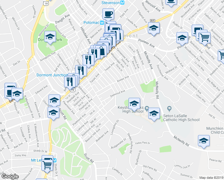 map of restaurants, bars, coffee shops, grocery stores, and more near 1203 Kelton Avenue in Pittsburgh