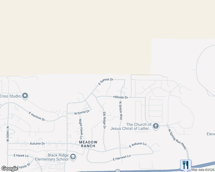 map of restaurants, bars, coffee shops, grocery stores, and more near 9903 North Lippizan Way in Eagle Mountain