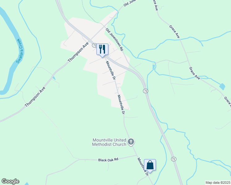 map of restaurants, bars, coffee shops, grocery stores, and more near 389 Mountville Drive in Lebanon