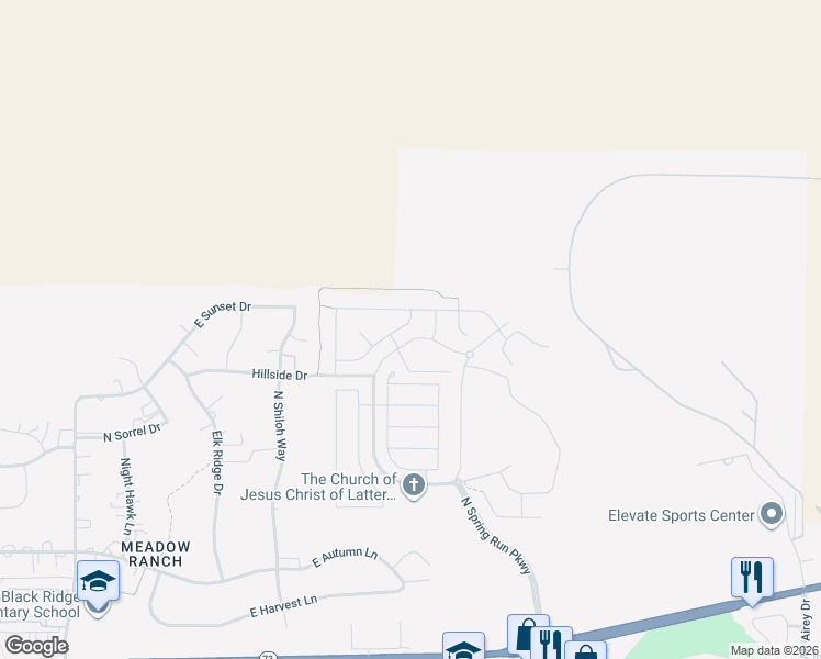 map of restaurants, bars, coffee shops, grocery stores, and more near 3362 Summer Fallow Drive in Eagle Mountain