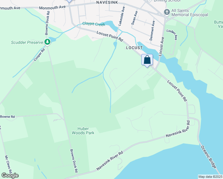 map of restaurants, bars, coffee shops, grocery stores, and more near 58 Red Coach Lane in Rumson