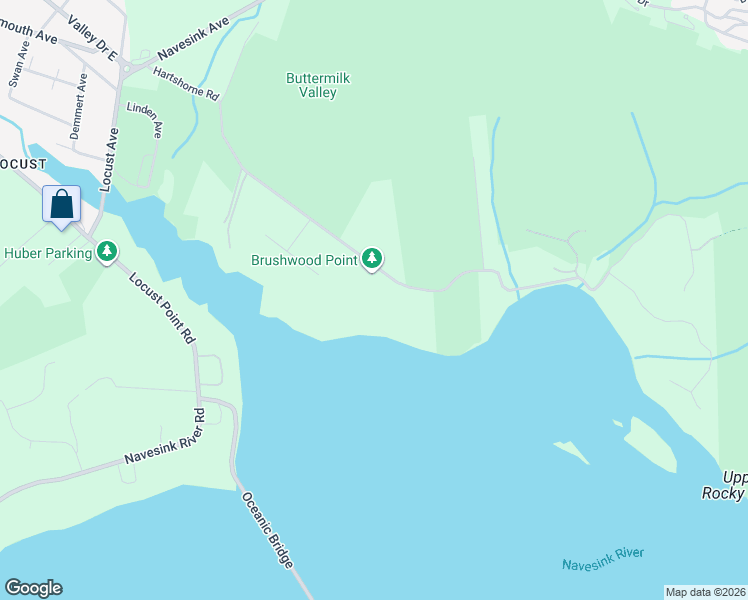 map of restaurants, bars, coffee shops, grocery stores, and more near 180 Hartshorne Road in Rumson