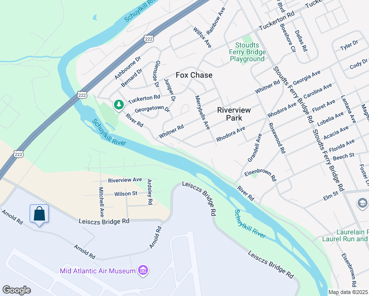 map of restaurants, bars, coffee shops, grocery stores, and more near 3909 River Road in Reading