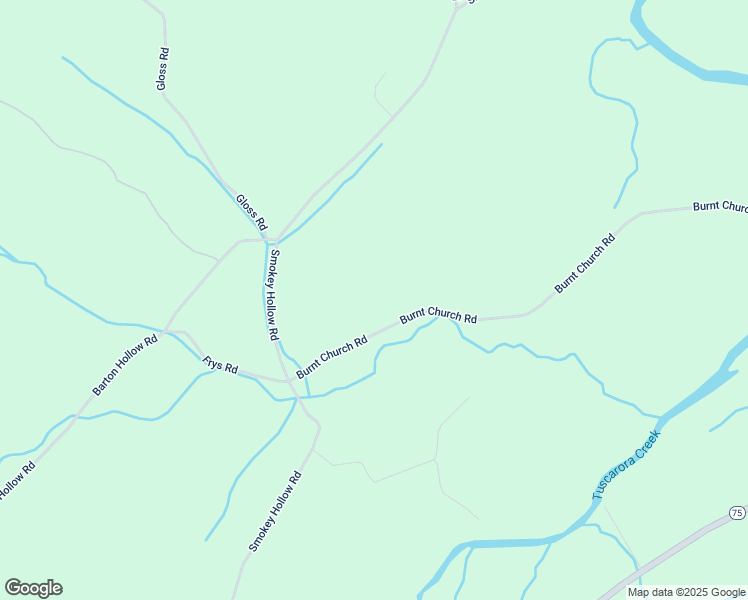 map of restaurants, bars, coffee shops, grocery stores, and more near 253 Burnt Church Road in Honey Grove
