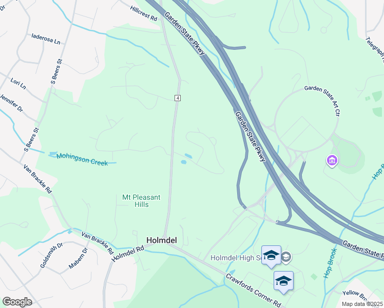 map of restaurants, bars, coffee shops, grocery stores, and more near 791 Holmdel Road in Holmdel