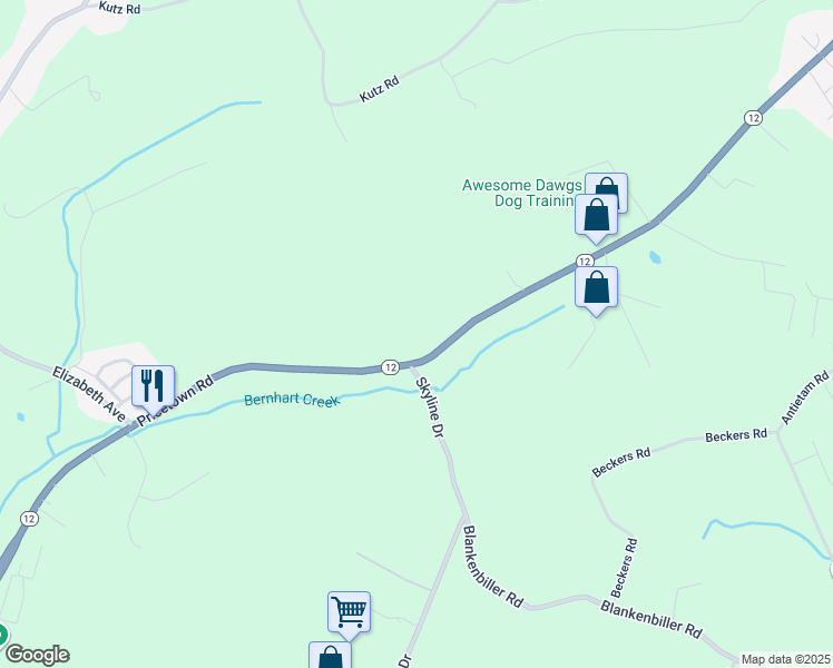 map of restaurants, bars, coffee shops, grocery stores, and more near 3002 Pricetown Road in Temple