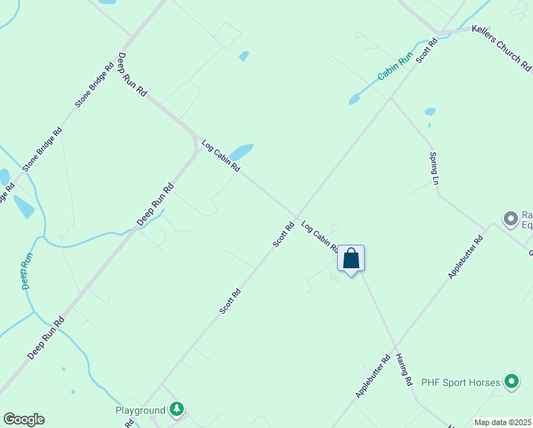 map of restaurants, bars, coffee shops, grocery stores, and more near 218 Log Cabin Road in Perkasie