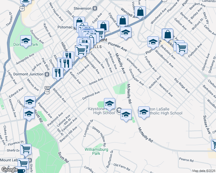 map of restaurants, bars, coffee shops, grocery stores, and more near 1100 Tennessee Avenue in Pittsburgh