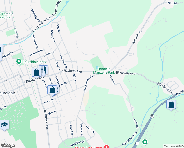 map of restaurants, bars, coffee shops, grocery stores, and more near 3302 Mannerchor Road in Temple
