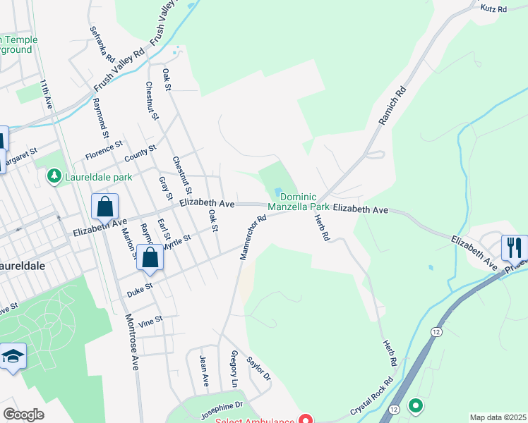 map of restaurants, bars, coffee shops, grocery stores, and more near 3302 Mannerchor Road in Temple