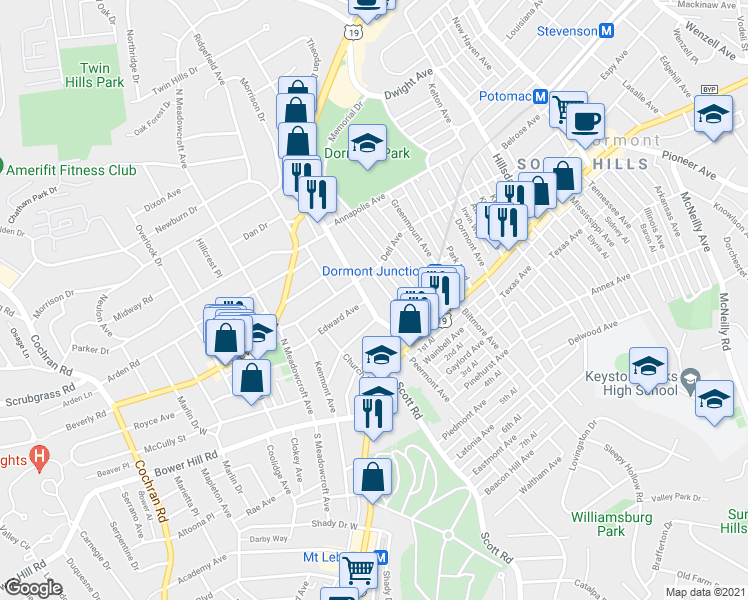 map of restaurants, bars, coffee shops, grocery stores, and more near 1433 Mervin Avenue in Pittsburgh