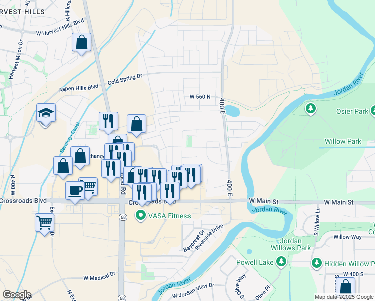 map of restaurants, bars, coffee shops, grocery stores, and more near 239 Alhambra Drive in Saratoga Springs
