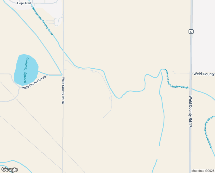 map of restaurants, bars, coffee shops, grocery stores, and more near Coyote Ridge Lane in Johnstown