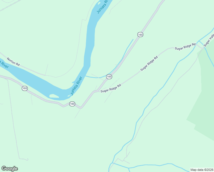 map of restaurants, bars, coffee shops, grocery stores, and more near 43 Sugar Ridge Road in McVeytown