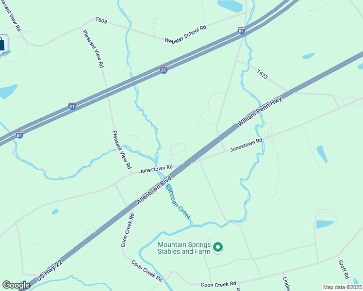 map of restaurants, bars, coffee shops, grocery stores, and more near 10328 Allentown Boulevard in Grantville