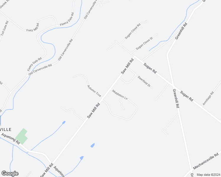 map of restaurants, bars, coffee shops, grocery stores, and more near Saw Mill Road in New Hope