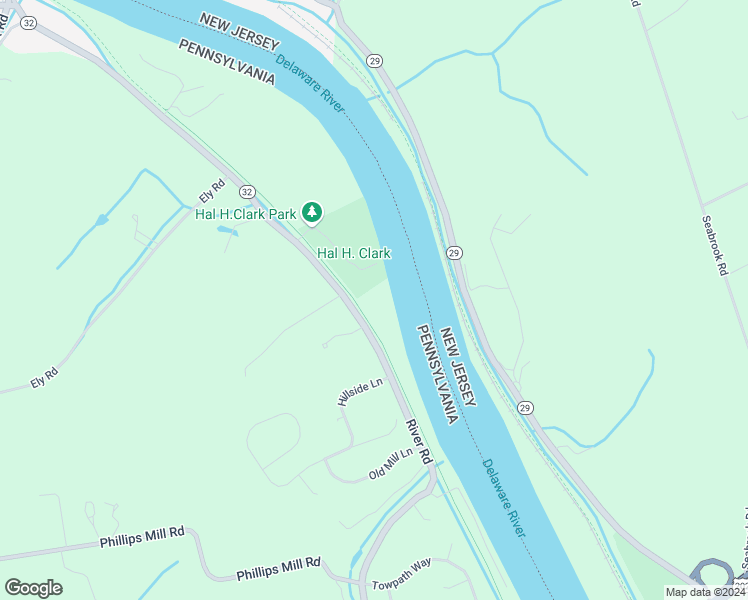 map of restaurants, bars, coffee shops, grocery stores, and more near 2710 River Road in New Hope