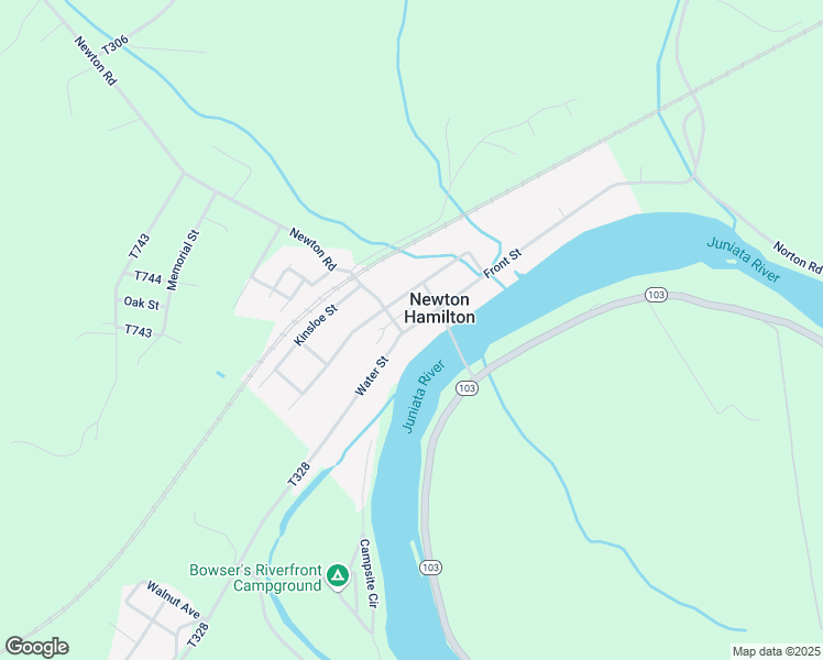 map of restaurants, bars, coffee shops, grocery stores, and more near 655 Water Street in Mount Union