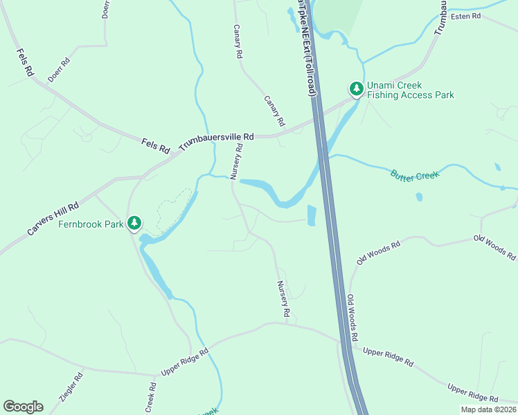 map of restaurants, bars, coffee shops, grocery stores, and more near 1301-1343 Nursery Road in Green Lane