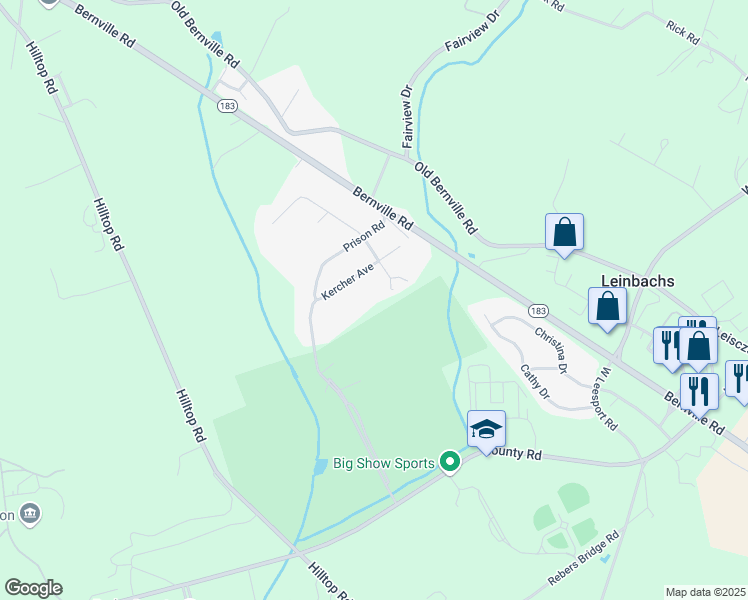 map of restaurants, bars, coffee shops, grocery stores, and more near 574 Mull Avenue in Leesport