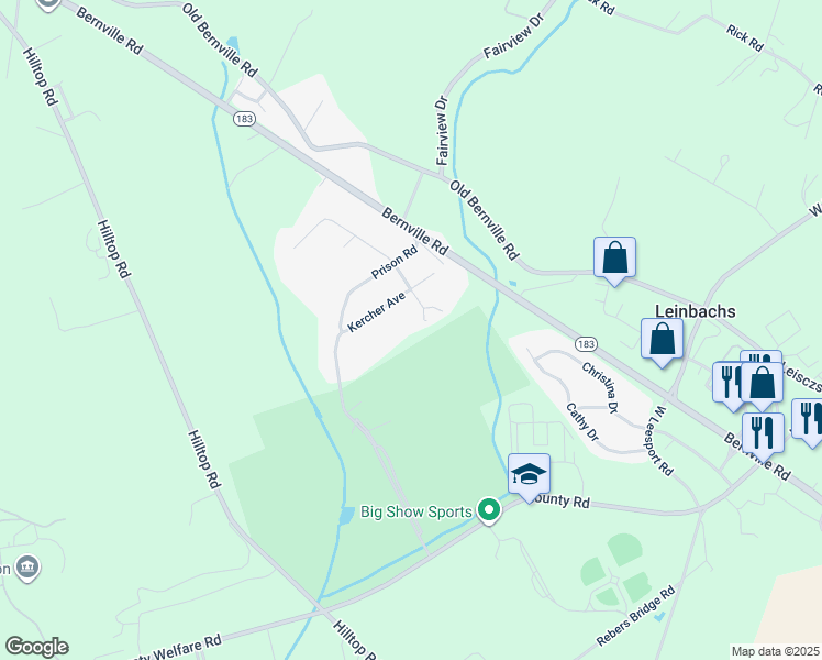 map of restaurants, bars, coffee shops, grocery stores, and more near 574 Mull Avenue in Leesport