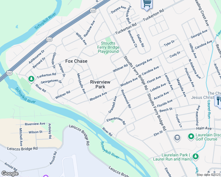 map of restaurants, bars, coffee shops, grocery stores, and more near 937 Rhodora Avenue in Reading