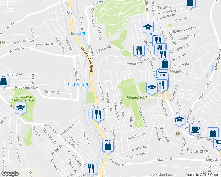map of restaurants, bars, coffee shops, grocery stores, and more near 2026 Walton Avenue in Pittsburgh