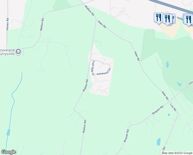 map of restaurants, bars, coffee shops, grocery stores, and more near 4014 Great Star Court in Jeannette