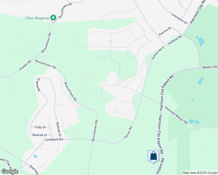 map of restaurants, bars, coffee shops, grocery stores, and more near 1030 Blackthorne Drive in Jeannette