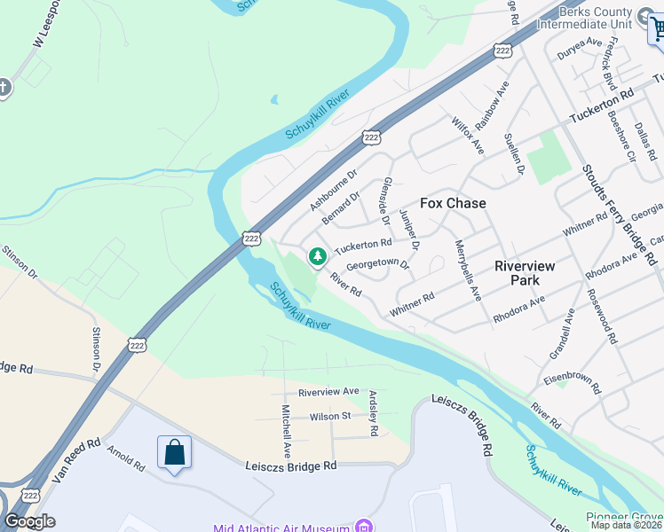 map of restaurants, bars, coffee shops, grocery stores, and more near 1154 Tuckerton Road in Reading