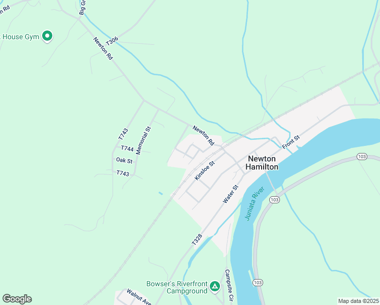 map of restaurants, bars, coffee shops, grocery stores, and more near 40 Adams Street in Mount Union