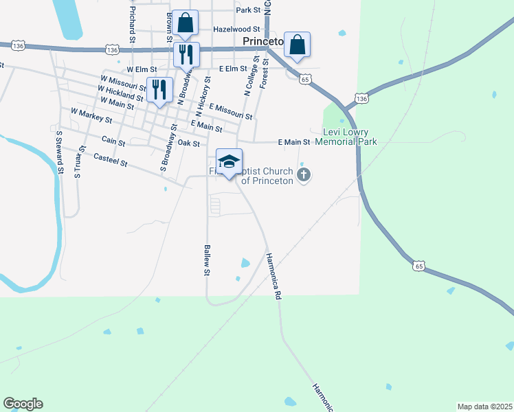 map of restaurants, bars, coffee shops, grocery stores, and more near 212-240 South College Avenue in Princeton