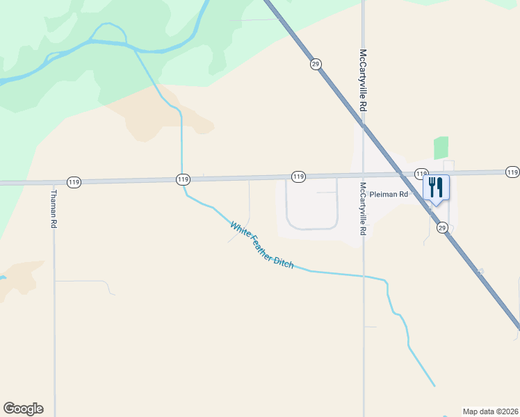 map of restaurants, bars, coffee shops, grocery stores, and more near 8614-8740 Highway 119 in Anna