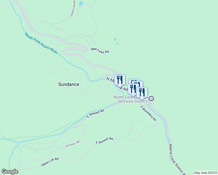 map of restaurants, bars, coffee shops, grocery stores, and more near 8947 Timphaven Road in Provo
