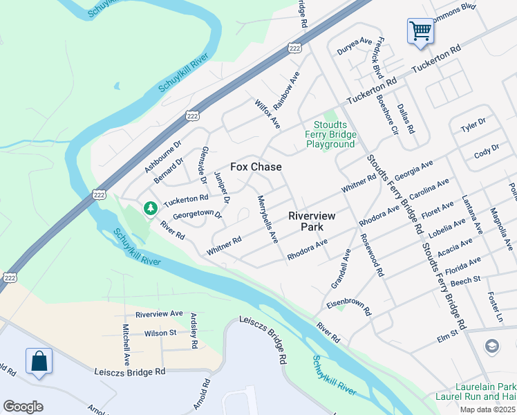 map of restaurants, bars, coffee shops, grocery stores, and more near 1017 Netherwood Drive in Reading