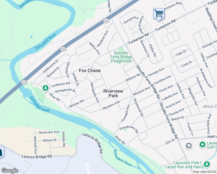 map of restaurants, bars, coffee shops, grocery stores, and more near 1002 Netherwood Drive in Reading