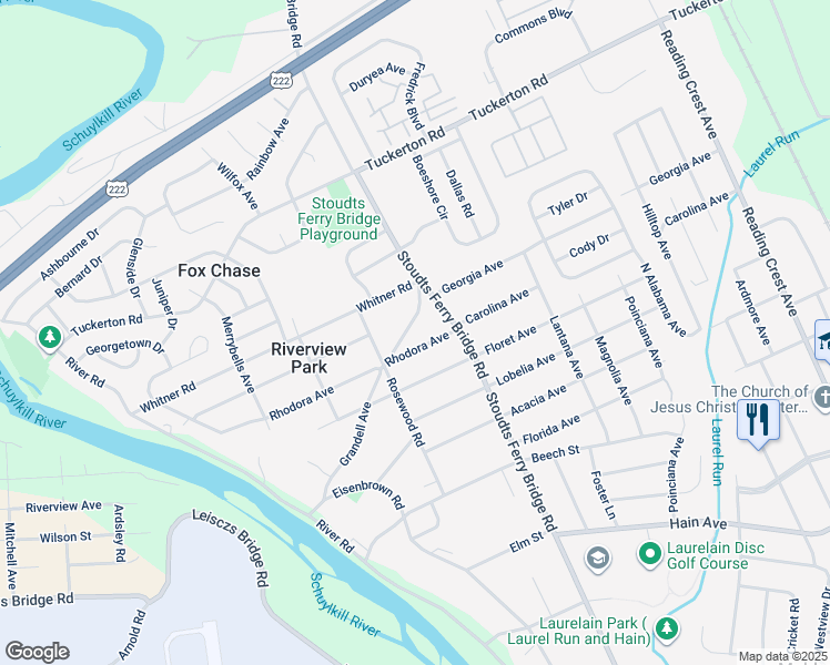 map of restaurants, bars, coffee shops, grocery stores, and more near 844 Grandell Avenue in Reading