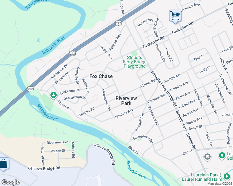 map of restaurants, bars, coffee shops, grocery stores, and more near 1002 Netherwood Dr in Reading