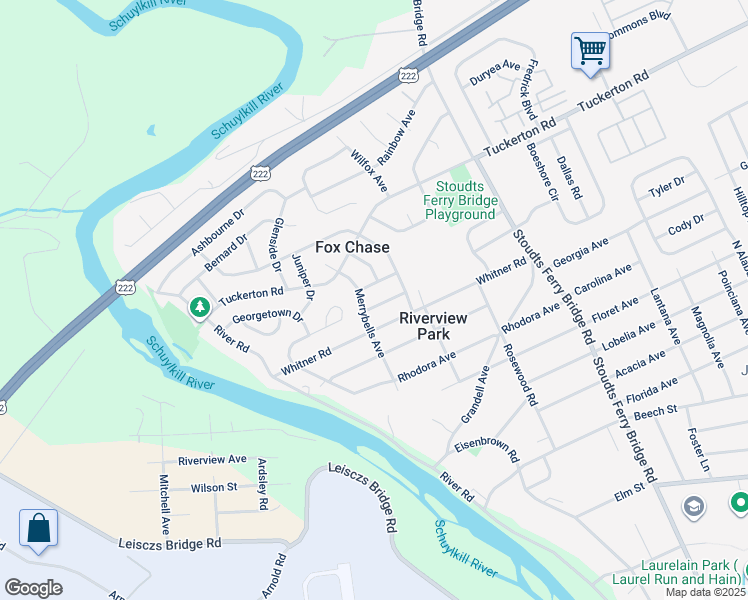 map of restaurants, bars, coffee shops, grocery stores, and more near 1017 Netherwood Drive in Reading