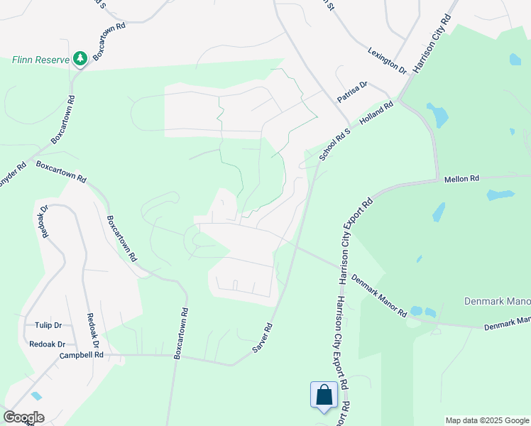 map of restaurants, bars, coffee shops, grocery stores, and more near 2004 Augusta Lane in Jeannette