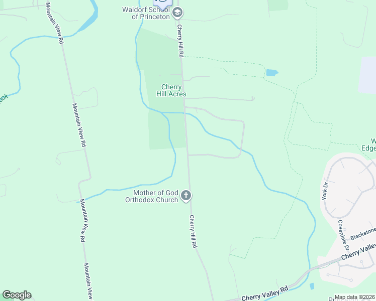 map of restaurants, bars, coffee shops, grocery stores, and more near 2 Cherry Brook Drive in Princeton
