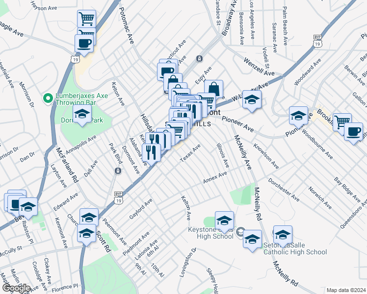 map of restaurants, bars, coffee shops, grocery stores, and more near 2971 West Liberty Avenue in Pittsburgh