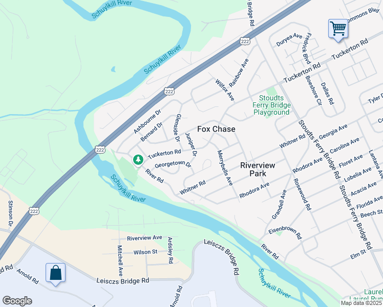 map of restaurants, bars, coffee shops, grocery stores, and more near 1110 Tuckerton Road in Reading