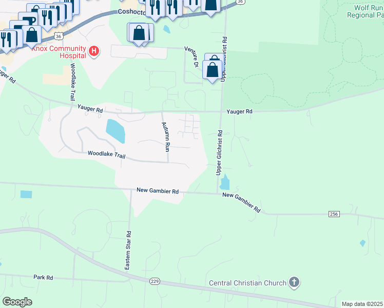 map of restaurants, bars, coffee shops, grocery stores, and more near 22 Wildwood Lane in Mount Vernon